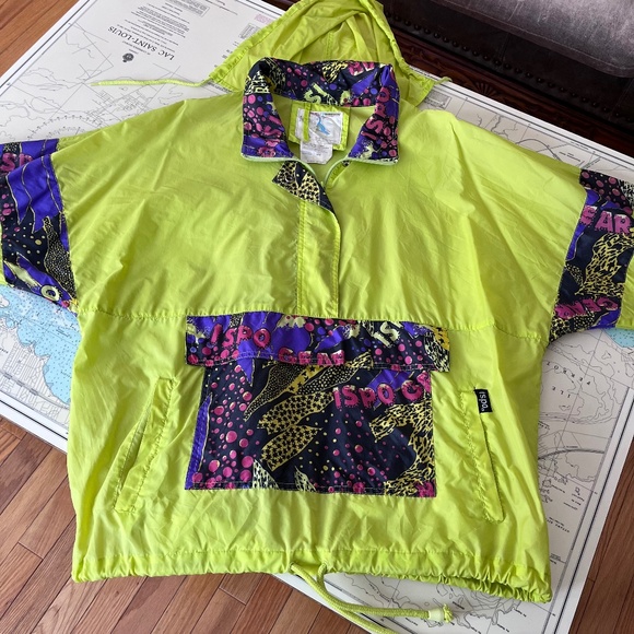 ISPO Jackets & Blazers - Vintage Neon ISPO Spring Windbreaker / Rain Jacket